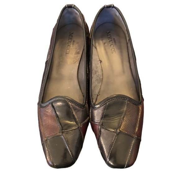 Sesto Meucci Black & Brown Patchwork Flats size 8 - Picture 5 of 7